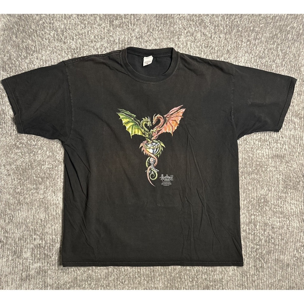Alchemy Carta Gothic Battle T-Shirt Dragons Black Rare HTF 2007 Vintage 3X